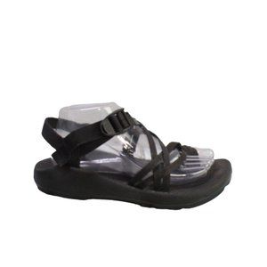 Chaco Black Textile Classic Toe Loop Vibram Sole Outdoor Sandals Size 9